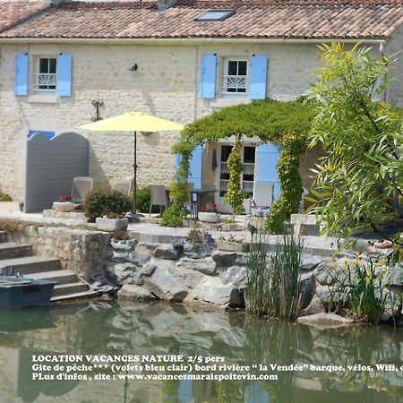 Marais Poitevin Bord Riviere Peche ,Barque, Velos, Wifi, Linge, Cheminee, Cuisine, Terrain De Boules La Taillee Dış mekan fotoğraf
