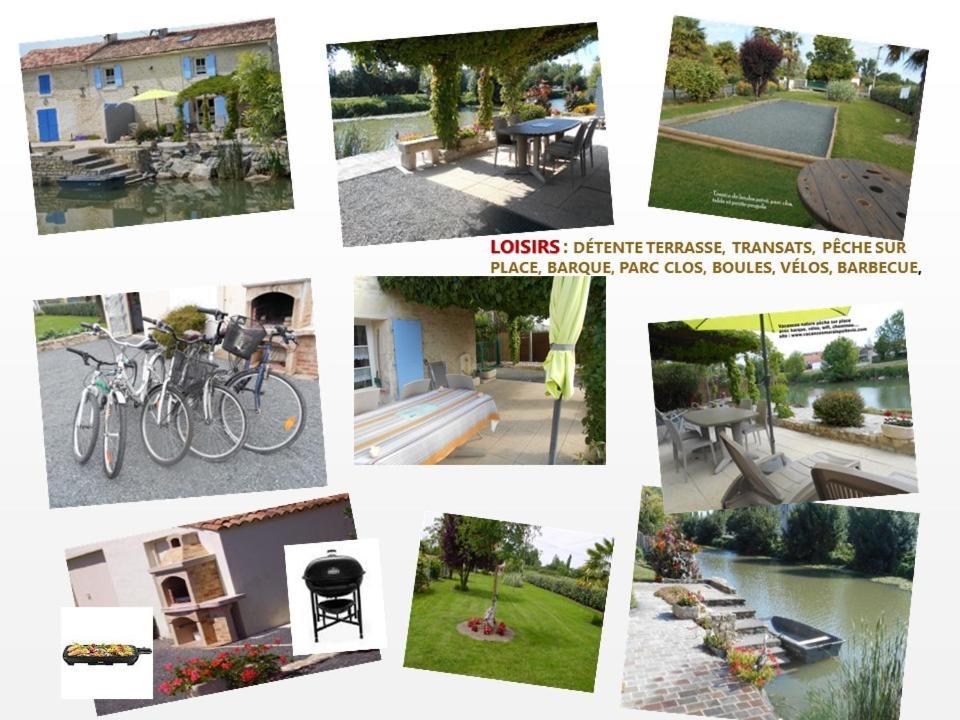 Marais Poitevin Bord Riviere Peche ,Barque, Velos, Wifi, Linge, Cheminee, Cuisine, Terrain De Boules La Taillee Dış mekan fotoğraf